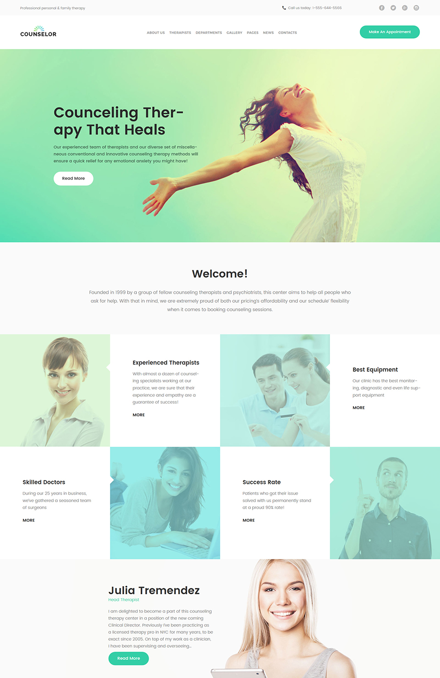 Терапия сайты. Holistic Counselling website Templates.